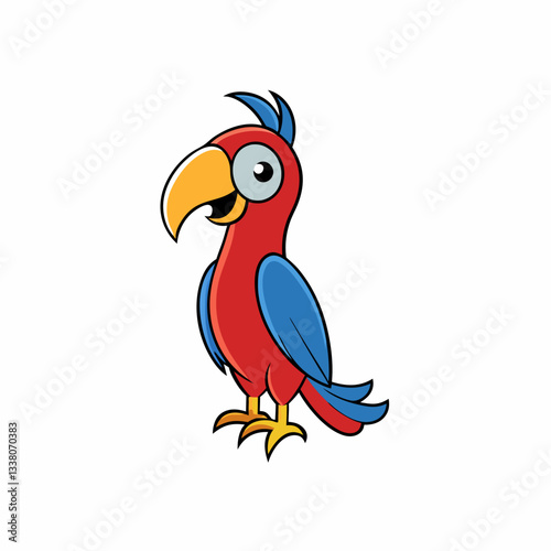 vector illustration of a parrot
