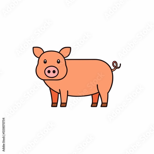 cartoon pig vector illustration