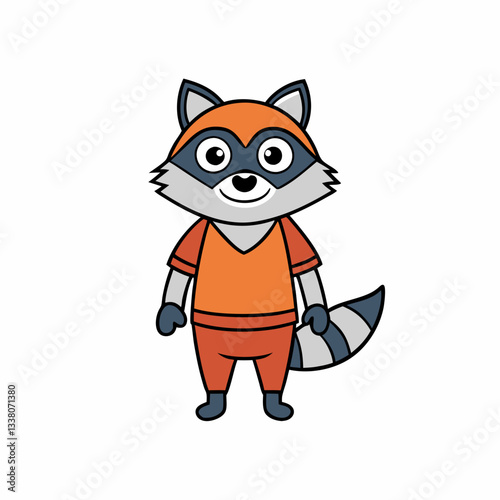 vector illustration of a raccoon