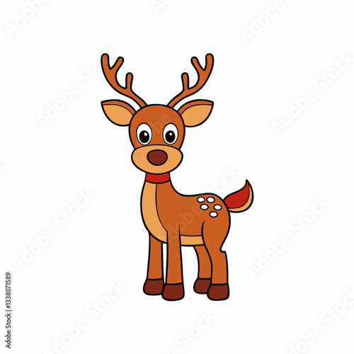 reindeer cartoon vector