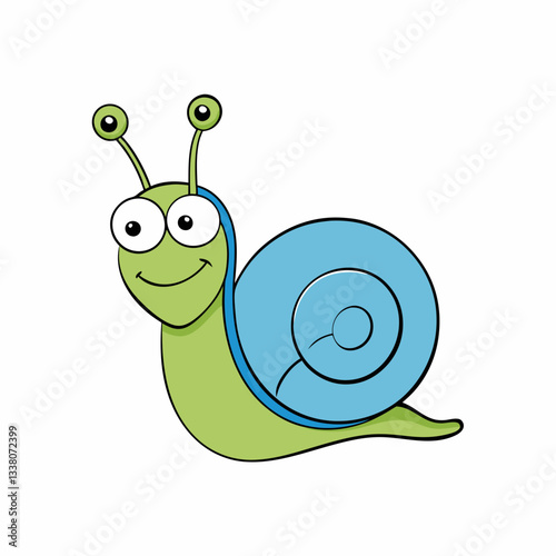 snail on a white background
