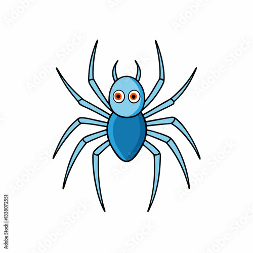 spider on white background