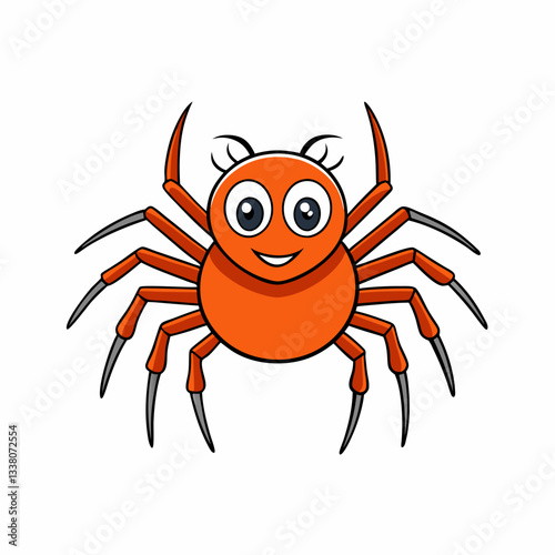 spider on white background
