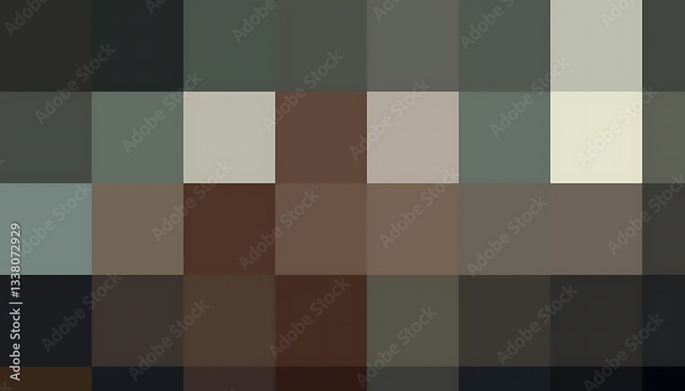 A collection of squares in various muted and neutral color palettes A collection of squares in various muted and neutral color palettes