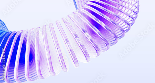 Fototapeta Naklejka Na Ścianę i Meble -  Abstract 3d background with glass row of triangle plate shape render. Hologram gradient wave line pattern. Digital tech banner, data array or structure. Futuristic architecture design. 3D illustration