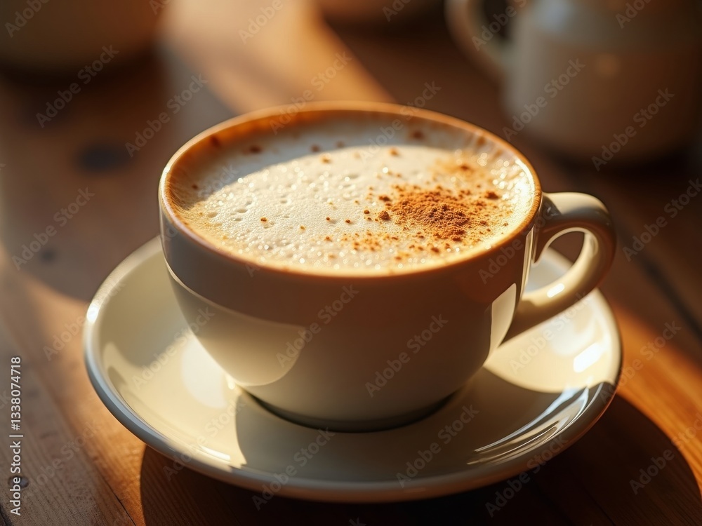 Frothy Coffee Delight: A Moment of Warmth and Aroma Frothy Coffee Delight: A Moment of Warmth and Aroma