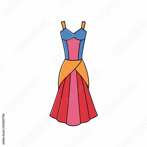 asymmetrical dress on white