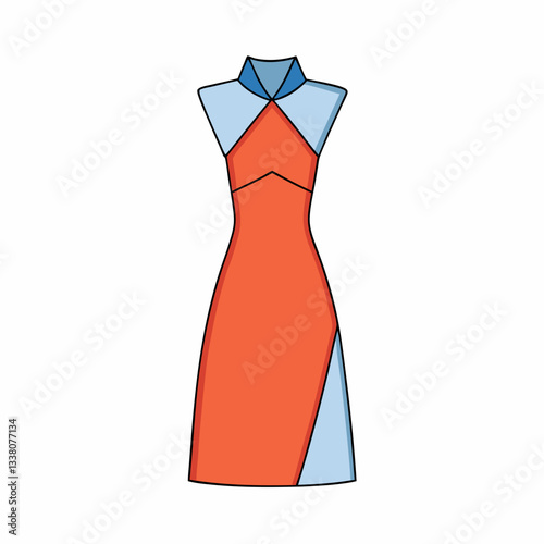 asymmetrical dress on white