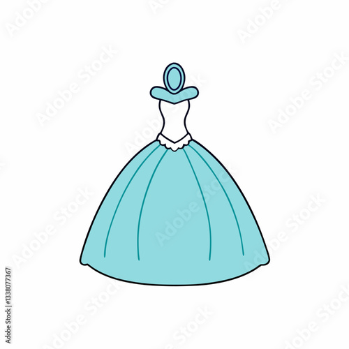 boho dress vector illustration