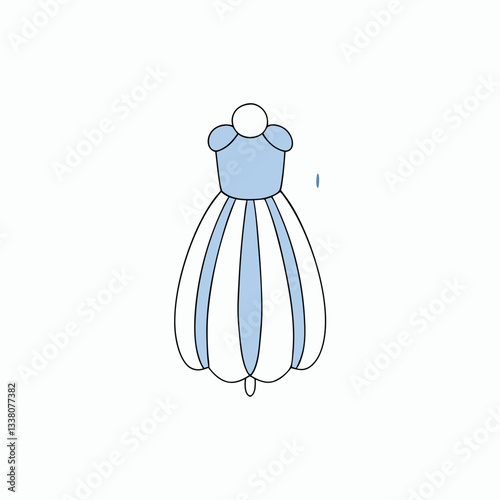 vector illustration of a bubble dress