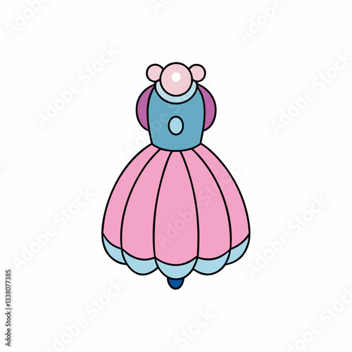 vector illustration of a bubble dress