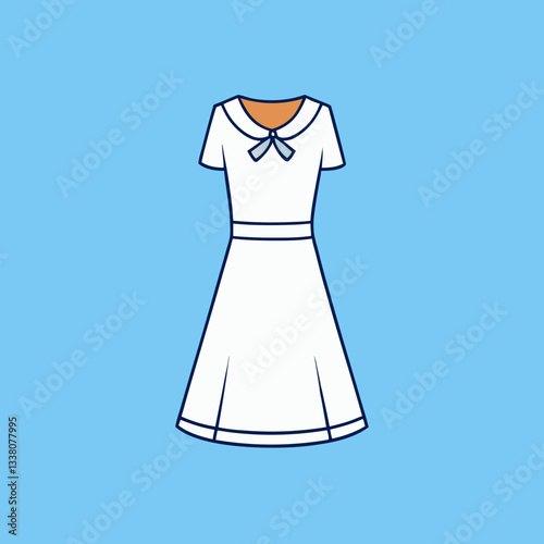vector illustration of a mini dress