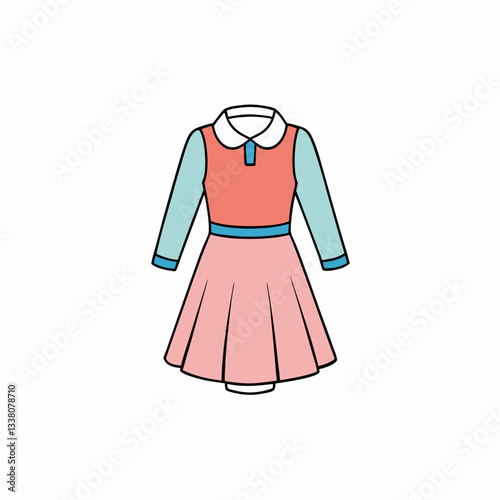 vector illustration of a sweater dress