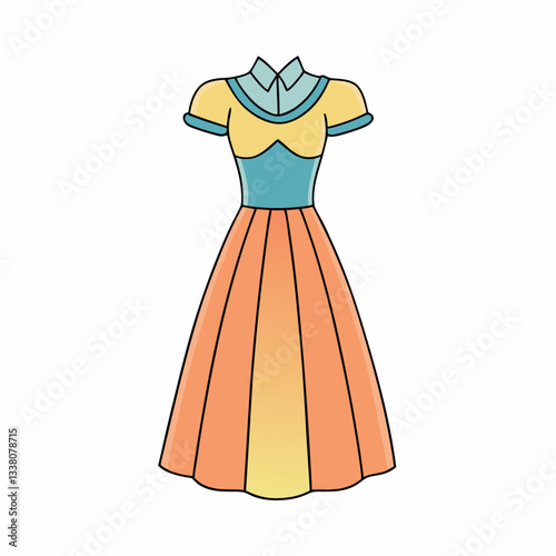 tea length dress on white