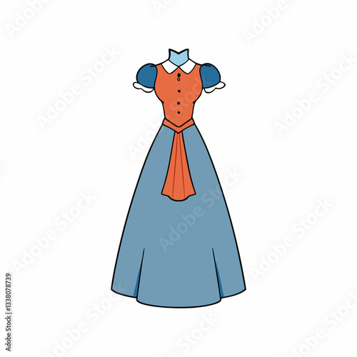 tea length dress on white