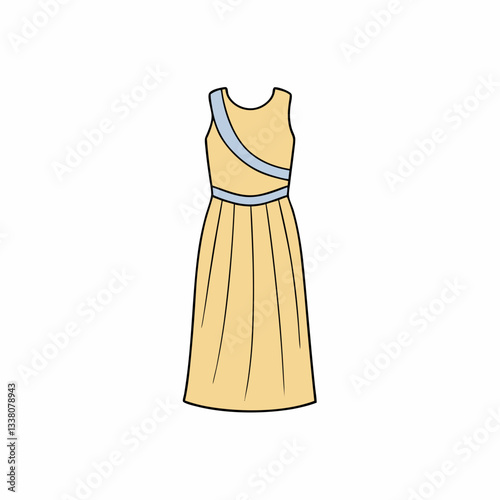 toga dress on white