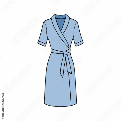 wrap dress on white