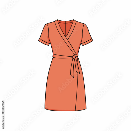 wrap dress on white