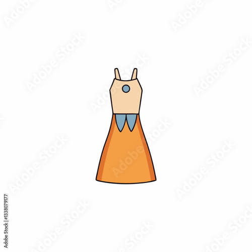 yoke dress vector illustration