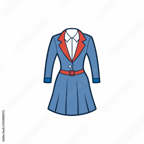 blazer shirt dress on white