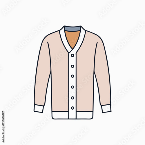 cardigan dress isolated on white background