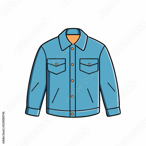 denim jacket isolated on white