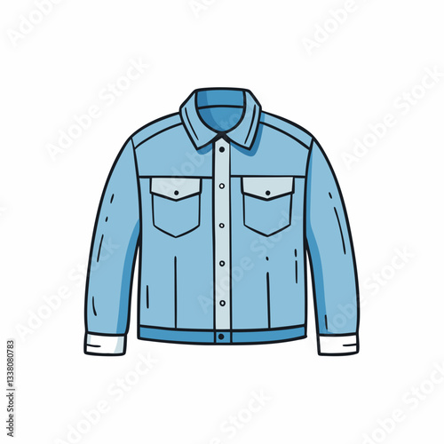 denim jacket isolated on white