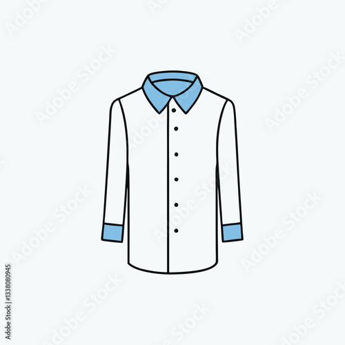 vector illustration of dress shirt