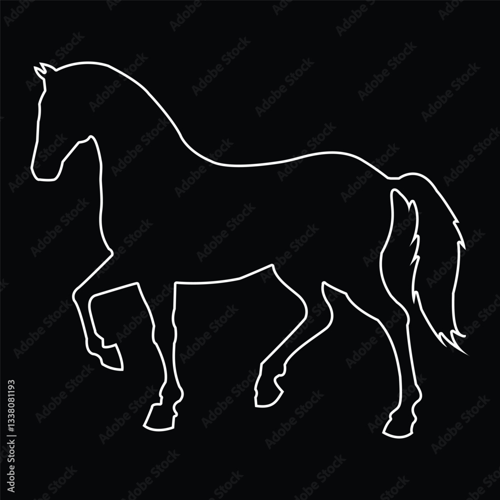Obraz premium horse silhouette vector