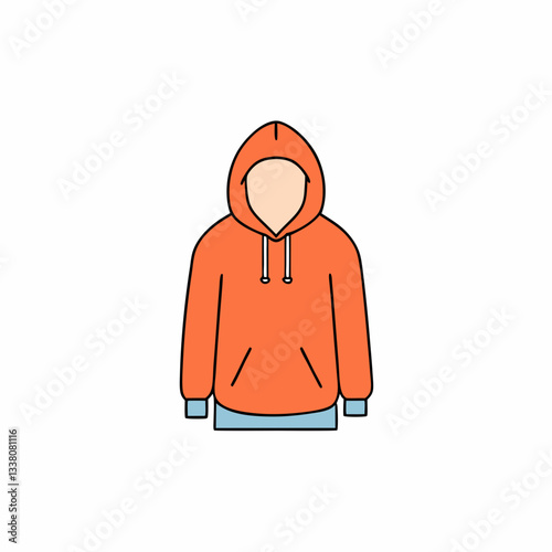 vector illustration of a hoodie
