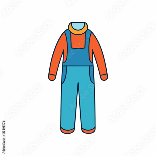 vector illustration of a jumpsuit dress