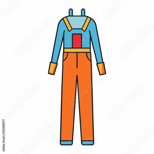 vector illustration of a jumpsuit dress