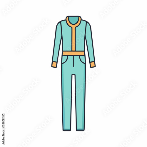 vector illustration of a jumpsuit dress