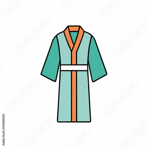 kimono dress isolated on white