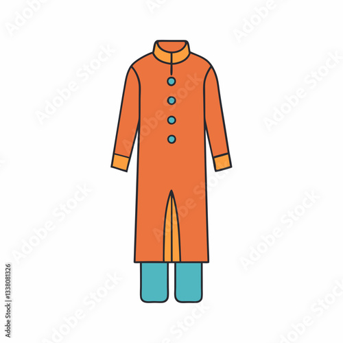 vector illustration of kurta pajama