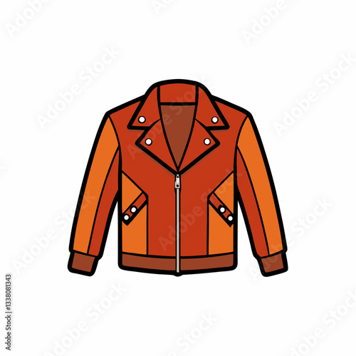 leather jacket isolated on white