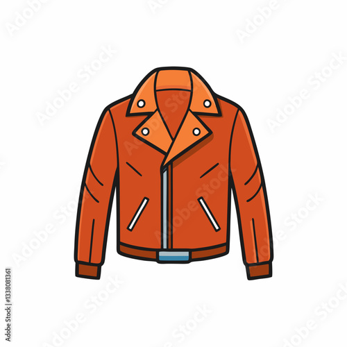 leather jacket isolated on white