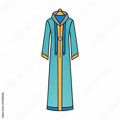 vector illustration of a long robe
