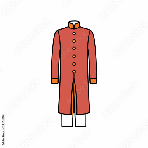 sherwani dress vector illustration