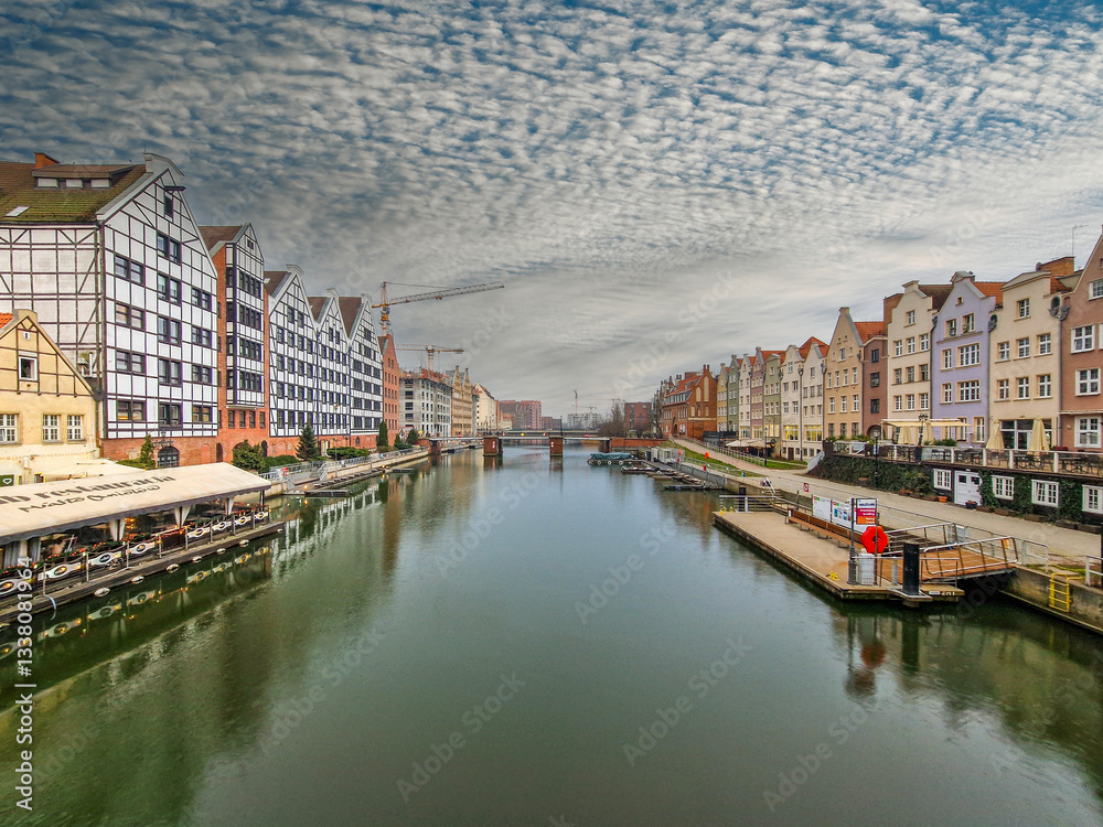 Old Town in the city of Gdansk, Poland.