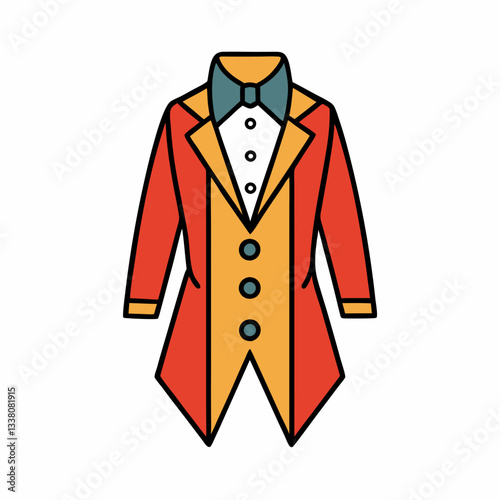 tailcoat dress vector illustration