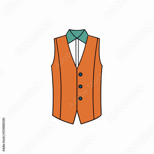 waistcoat shirt isolated on white