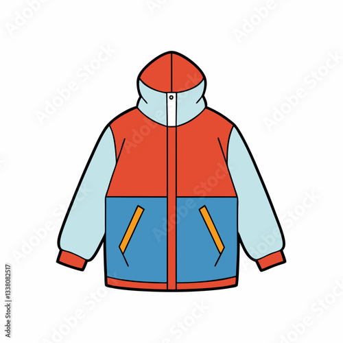 vector illustration of a windbreaker