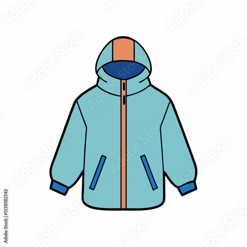 vector illustration of a windbreaker