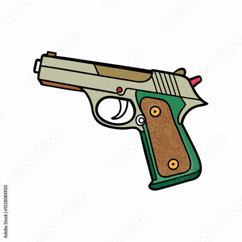 walther ppk gun isolated on white