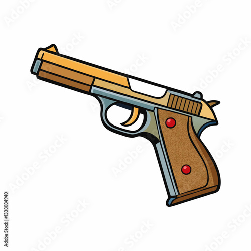walther ppk gun isolated on white