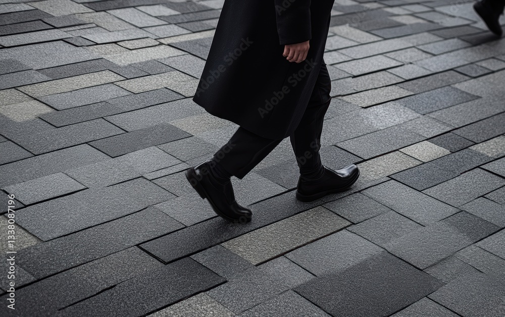 A man walks along the street while using his cell phone. A man walks along the street while using his cell phone.