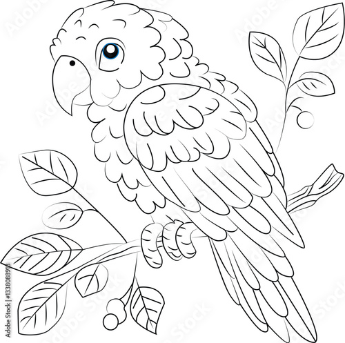 cute bird line art