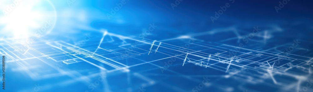Obraz premium Abstract network design in blue and white