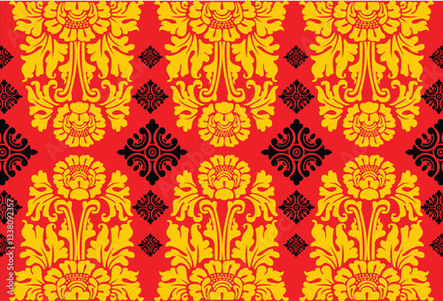 Indonesian geometric batik motifs with Balinese flower patterns, exclusive and classic, are suitable for various purposes. EPS VECTOR 10